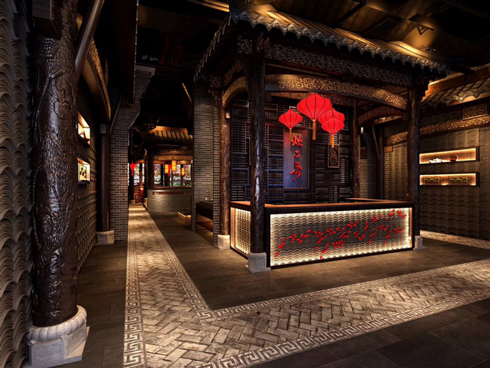 <b>中式风格火锅店装修设计效果图分享！【火锅店装修效果图】</b>